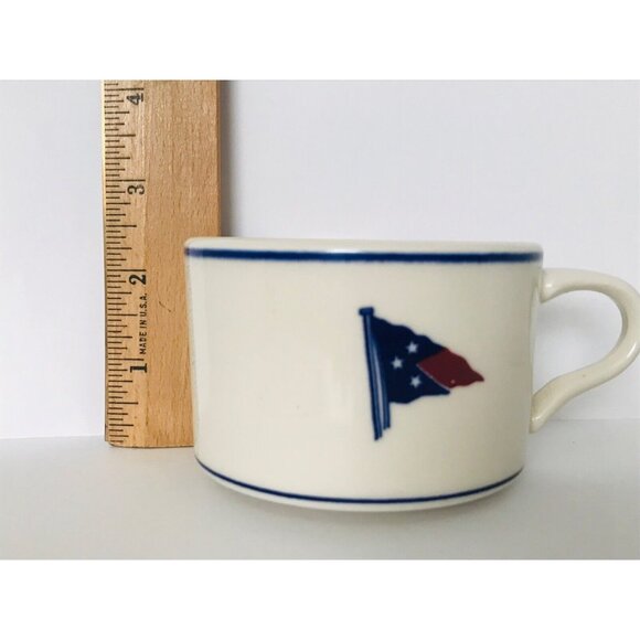 Vintage Yacht Club Boating Ships Cup Mug Brighton Falls China Penant Flag Logo - Picture 6 of 6